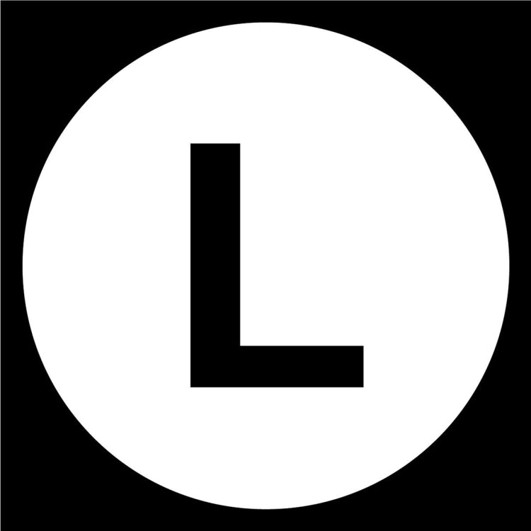 1000 PCS Round Shape Size Sticker Clothes Size Label, Size: L, L