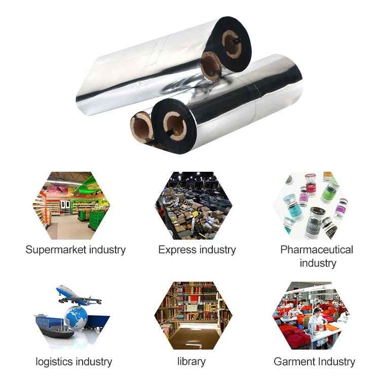 2 PCS Wax-based Printer Coated Paper Barcode Ribbon, Size: 5cmx300m