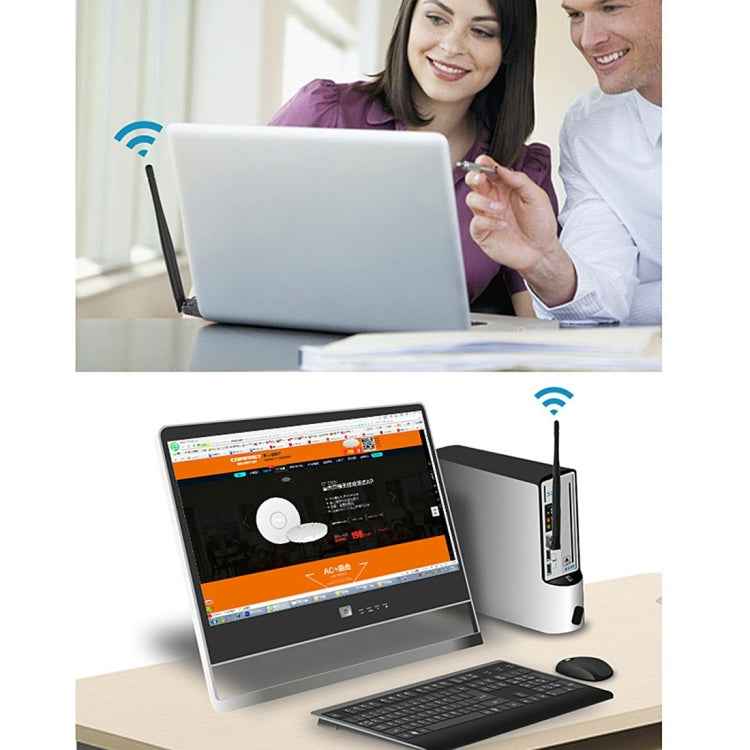 2 in 1 Bluetooth 4.0 + 150Mbps 2.4GHz USB WiFi Wireless Adapter with 2D1 External Antenna