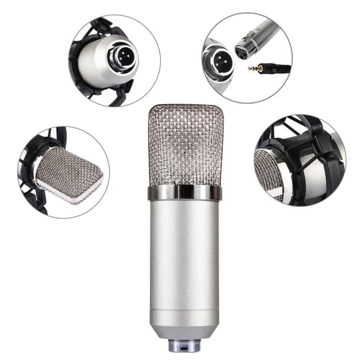 FIFINE F-700 Professional Condenser Sound Recording Microphone with Shock Mount for Studio Radio Broadcasting & Live Boardcast, 3.5mm Earphone Port, Cable Length: 2.5m