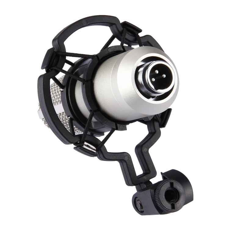 FIFINE F-700 Professional Condenser Sound Recording Microphone with Shock Mount for Studio Radio Broadcasting & Live Boardcast, 3.5mm Earphone Port, Cable Length: 2.5m