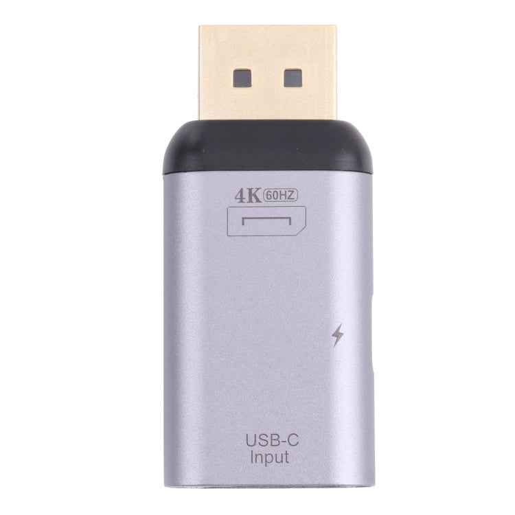 2 in 1 4K 60Hz DP Male to USB-C / Type-C Charging + USB-C / Type-C Female Adapter