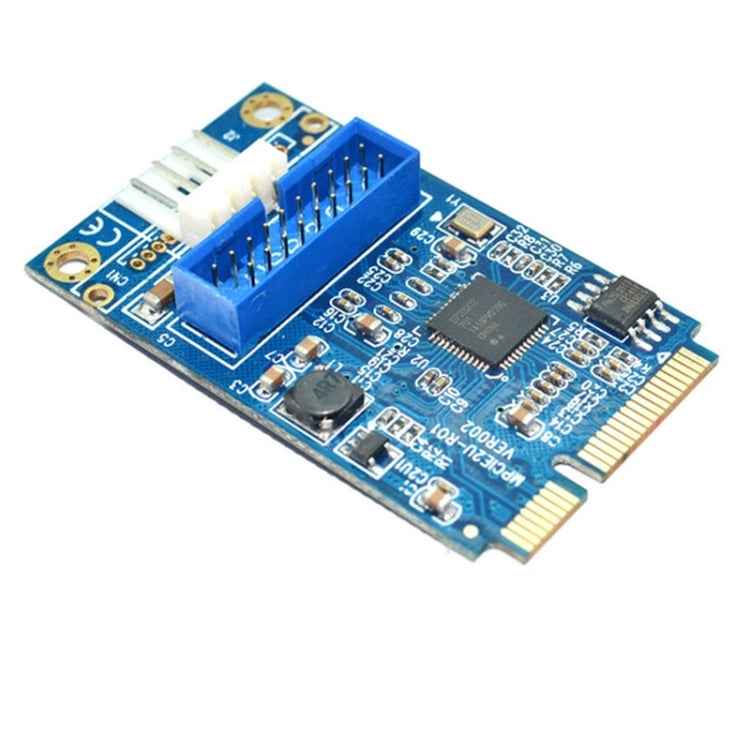 MINI PCI-E to USB 3.0 Front 19 Pin Desktop PC Expansion Card with 4 Pin Power Connection Port