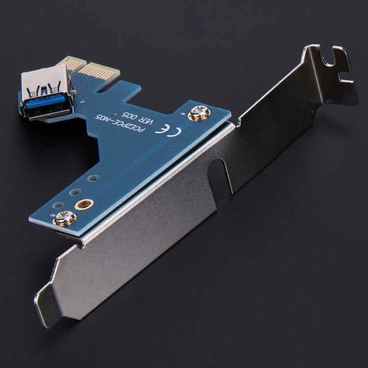 PCI-E 1 to 3 PCI Express 1 Slots Riser Card 3 PCI-E Slot Adapter PCI-E Port Multiplier Card with 60cm USB Cable