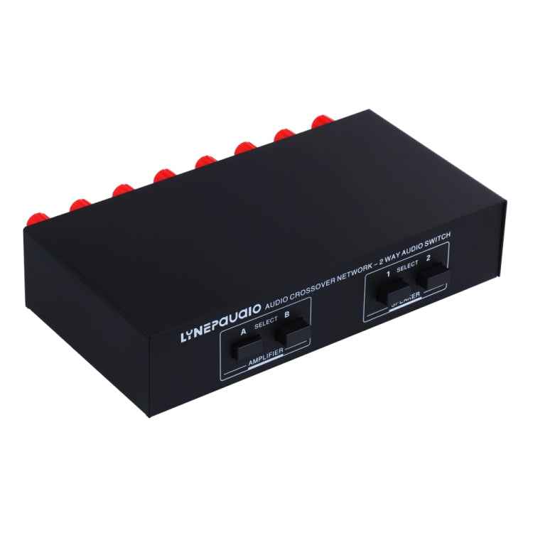 B822 Passive Speaker Switch 2 Channel Power Amplifier Audio Switch Loudspeaker, 2 Input and 2 Output