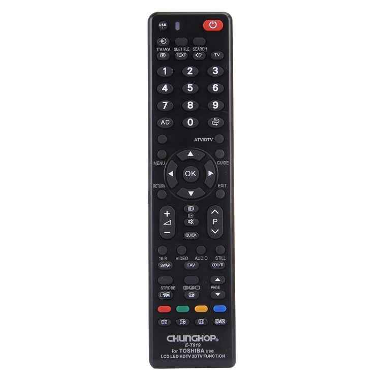 CHUNGHOP E-T919 Universal Remote Controller for TOSHIBA LED TV / LCD TV / HDTV / 3DTV