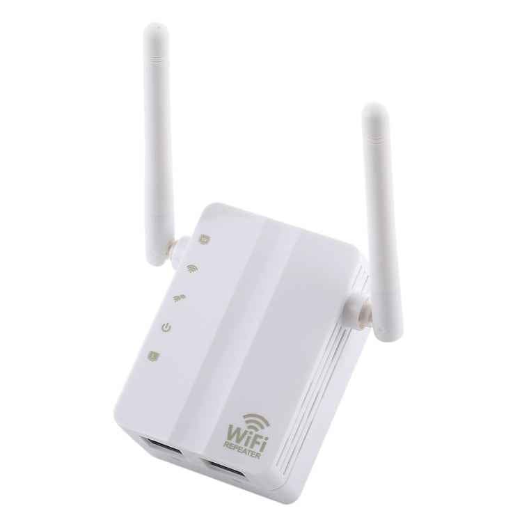 300Mbps Wireless-N Range Extender WiFi Repeater Signal Booster Network Router with 2 External Antenna, EU Plug