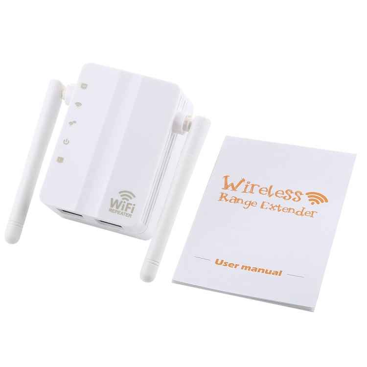 300Mbps Wireless-N Range Extender WiFi Repeater Signal Booster Network Router with 2 External Antenna, EU Plug