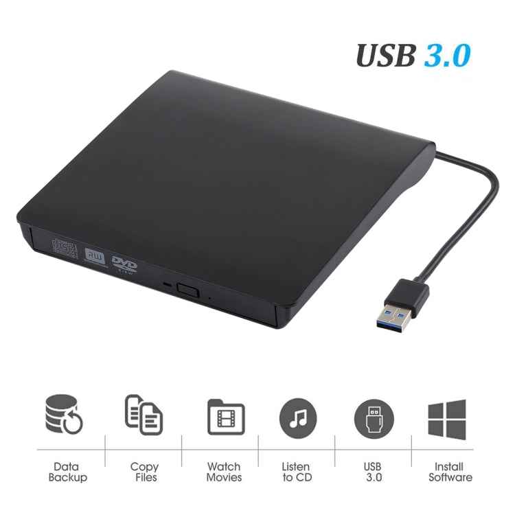 Brushed Texture USB 3.0 POP-UP Mobile External DVD-Rw DVD / CD Rewritable Drive External ODD & HDD Device