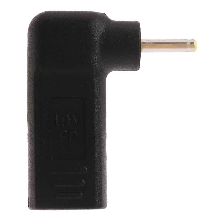 2.5 x 0.7mm Male to USB-C / Type-C Female Plug Elbow Adapter Connector