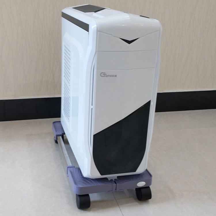 Computer Mainframe Host Adjustable Mobile Base Bracket with Wheel, 43-55cm Length Adjustable, 22-34cm Width Adjustable