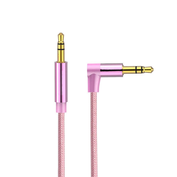 AV01 3.5mm Male to Male Elbow Audio Cable, Length: 2m, 2m