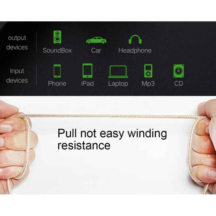 AV01 3.5mm Male to Male Elbow Audio Cable, Length: 2m