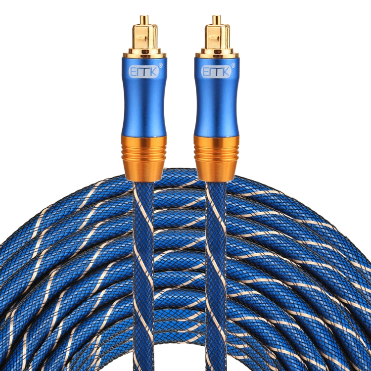 EMK LSYJ-A 25m OD6.0mm Gold Plated Metal Head Toslink Male to Male Digital Optical Audio Cable, Length: 25m