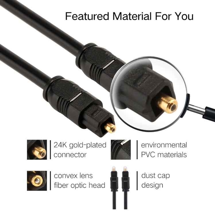 EMK 10m OD4.0mm Toslink Male to Male Digital Optical Audio Cable
