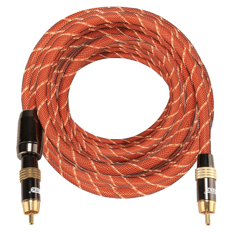 EMK TZ/A 8m OD8.0mm Gold Plated Metal Head RCA to RCA Plug Digital Coaxial Interconnect Cable Audio / Video RCA Cable, Length: 8m