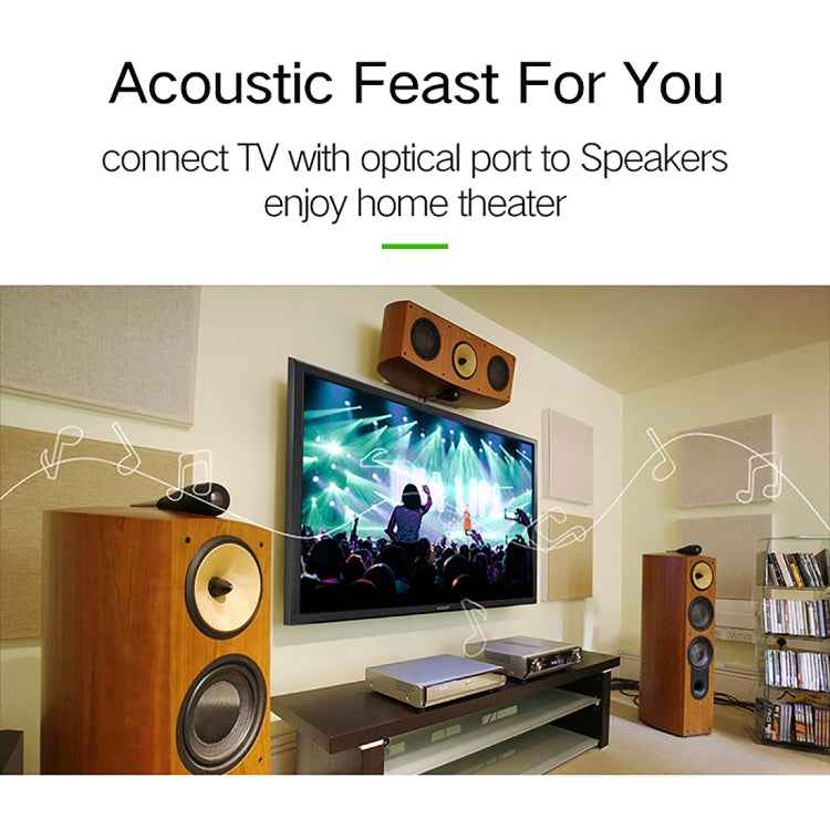 EMK YL-A 1m OD8.0mm Gold Plated Metal Head Toslink Male to Male Digital Optical Audio Cable