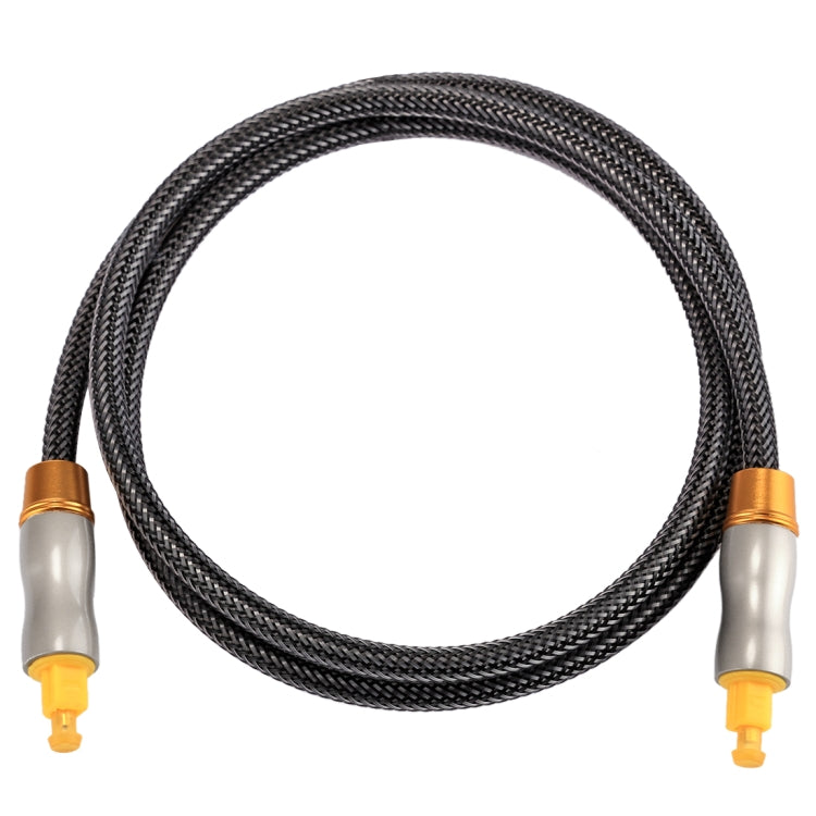 Câble audio optique numérique Toslink mâle vers mâle, 1 m, 6,0 mm de diamètre extérieur, tête en métal plaqué or, longueur : 1 m