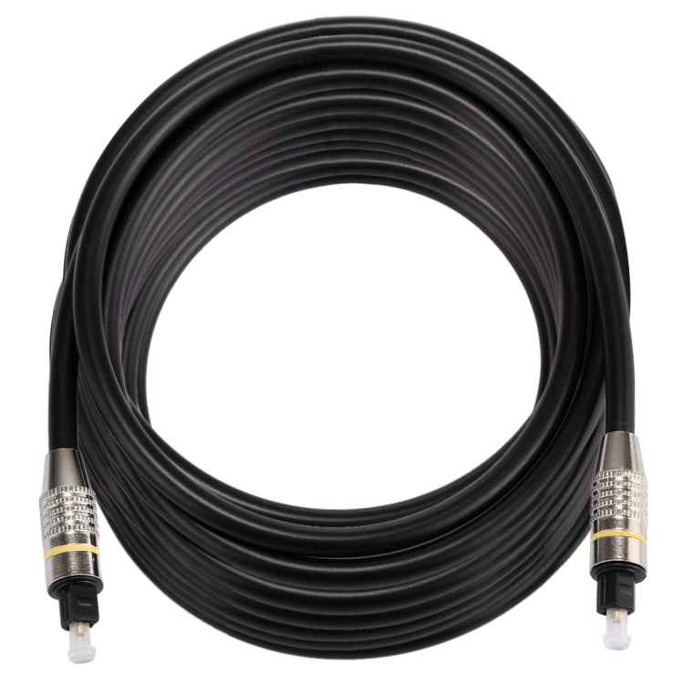 10m OD6.0mm Nickel Plated Metal Head Toslink Male to Male Digital Optical Audio Cable, Length: 10m