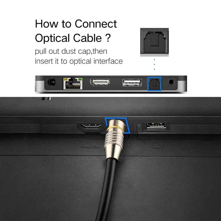 10m OD6.0mm Nickel Plated Metal Head Toslink Male to Male Digital Optical Audio Cable, Length: 10m