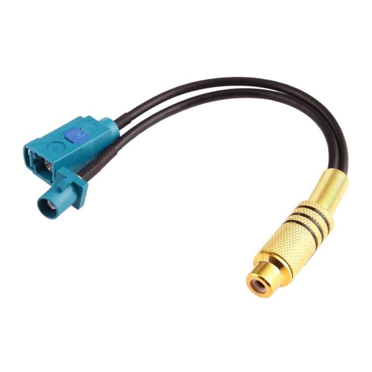 15cm RCA Female to FAKRA Male + FAKRA Z Type Female RG174 Cable with Spring