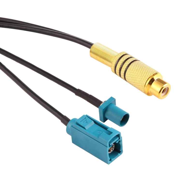 15cm RCA Female to FAKRA Male + FAKRA Z Type Female RG174 Cable with Spring