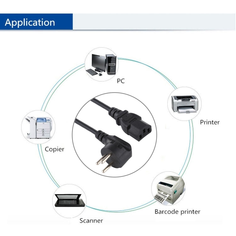 Israel Plug to Three Holes Desktop PC Power Cord, Cable Length: 1.8m