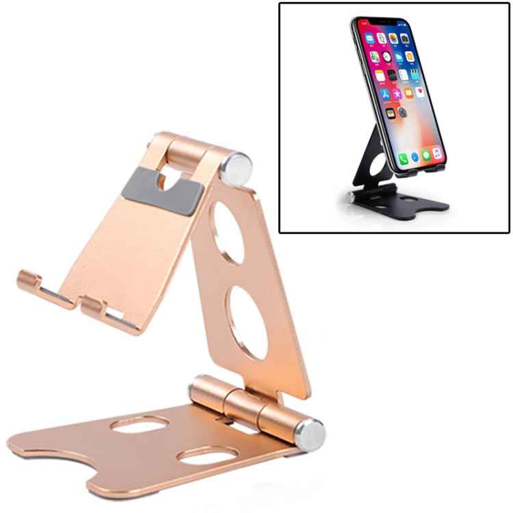 ROOSTAND R2 Aluminum Alloy Mobile Desktop Tablet Bracket Double Folding Lazy Artifact, Size: 6.4x7x9cm, R2 Rose Gold, R2 Rose Red, R2 Silver, R2 Black, R2 Champagne Gold