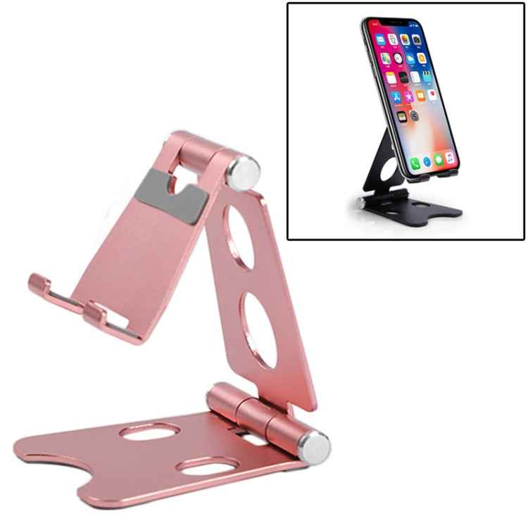 ROOSTAND R2 Aluminum Alloy Mobile Desktop Tablet Bracket Double Folding Lazy Artifact, Size: 6.4x7x9cm, R2 Rose Gold, R2 Rose Red, R2 Silver, R2 Black, R2 Champagne Gold