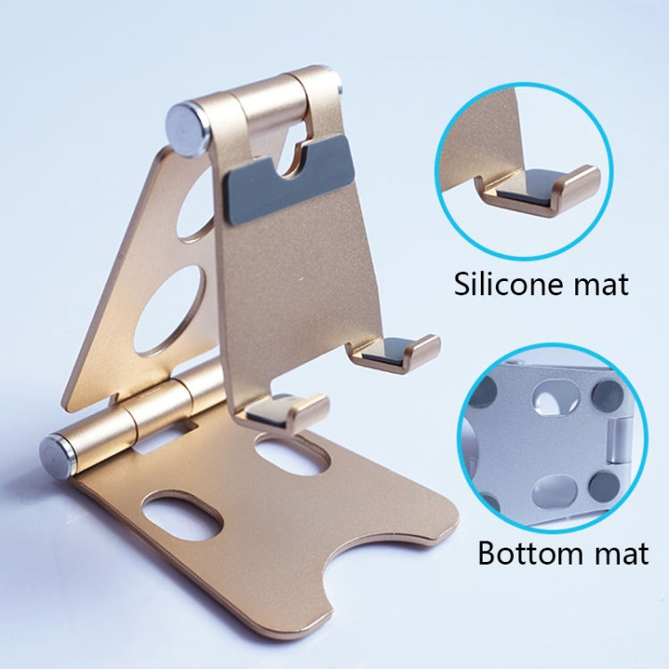 ROOSTAND R2 Aluminum Alloy Mobile Desktop Tablet Bracket Double Folding Lazy Artifact, Size: 6.4x7x9cm, R2 Rose Gold, R2 Rose Red, R2 Silver, R2 Black, R2 Champagne Gold