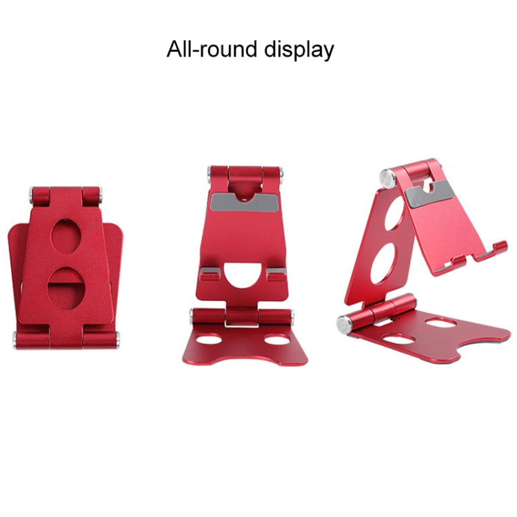 ROOSTAND R2 Aluminum Alloy Mobile Desktop Tablet Bracket Double Folding Lazy Artifact, Size: 6.4x7x9cm, R2 Rose Gold, R2 Rose Red, R2 Silver, R2 Black, R2 Champagne Gold