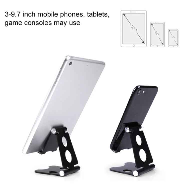 ROOSTAND R2 Aluminum Alloy Mobile Desktop Tablet Bracket Double Folding Lazy Artifact, Size: 6.4x7x9cm