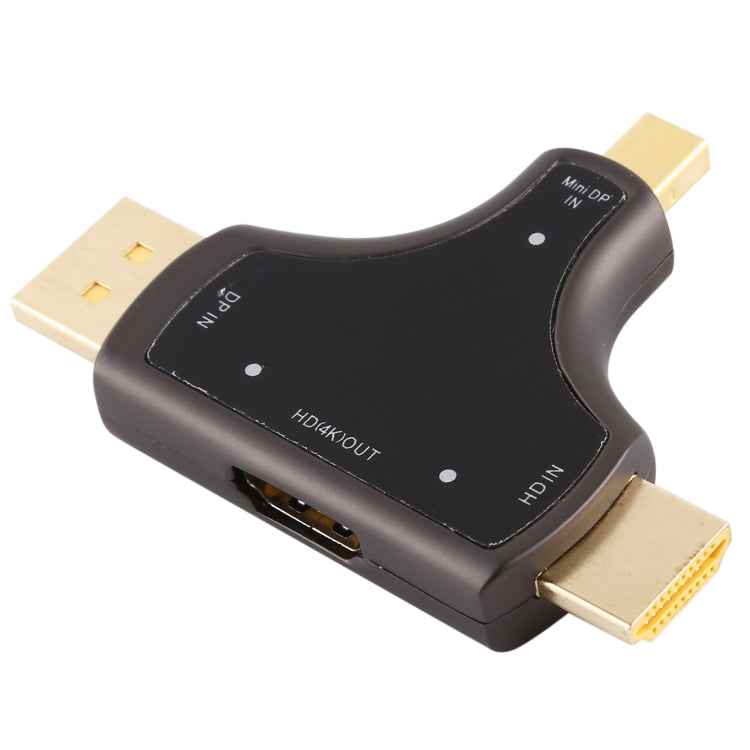 D62A DisplayPort + Mini DP + HDMI Male to HDMI Female 3 in 1 Adapter