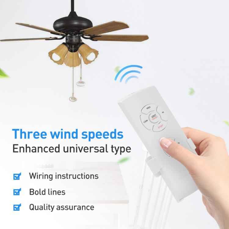 Universal Ceiling Fan Lamp Remote Control Kit 85-265V Timing Wireless Control Switch Adjusted Wind Speed Transmitter Receiver