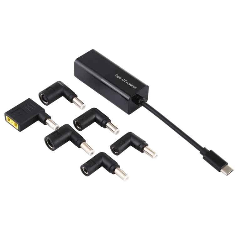 Laptop Power Adapter 65W USB-C / Type-C Converter to 6 in 1 Power Adapter