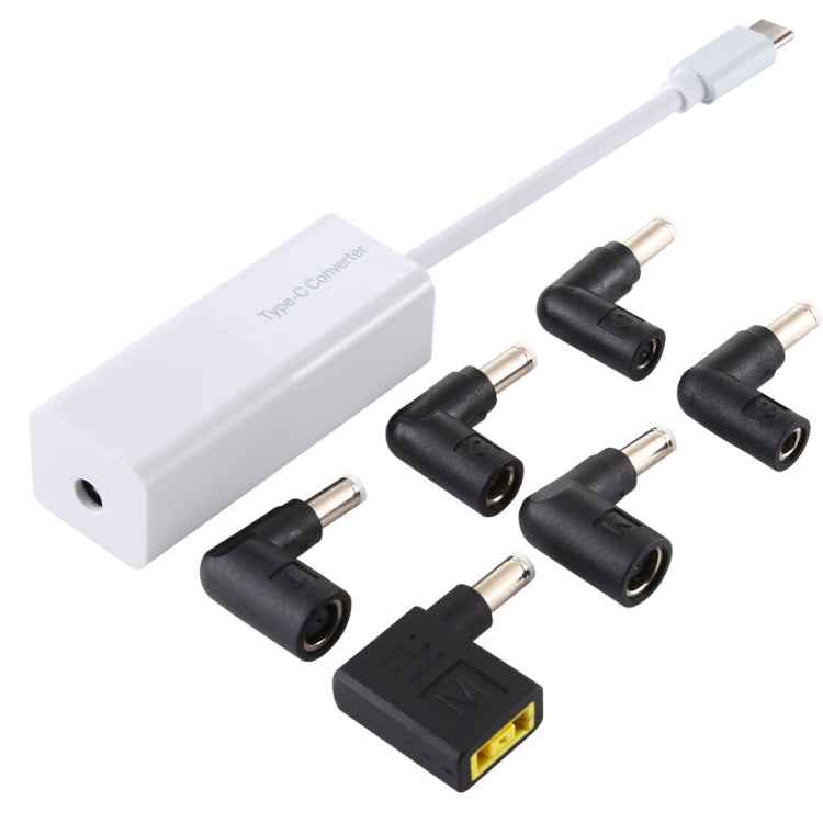 Laptop Power Adapter 65W USB-C / Type-C Converter to 6 in 1 Power Adapter