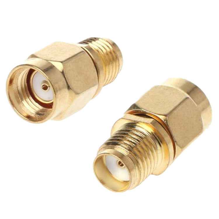 Straight Gold Plated RP-SMA Male to SMA Female Adapter