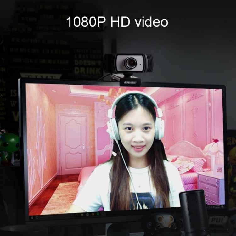 Aoni C33 Beauty FHD 1080P IPTV WebCam Teleconference Teaching Live Broadcast Computer Camera with Microphone, Drive-free Plug and Play
