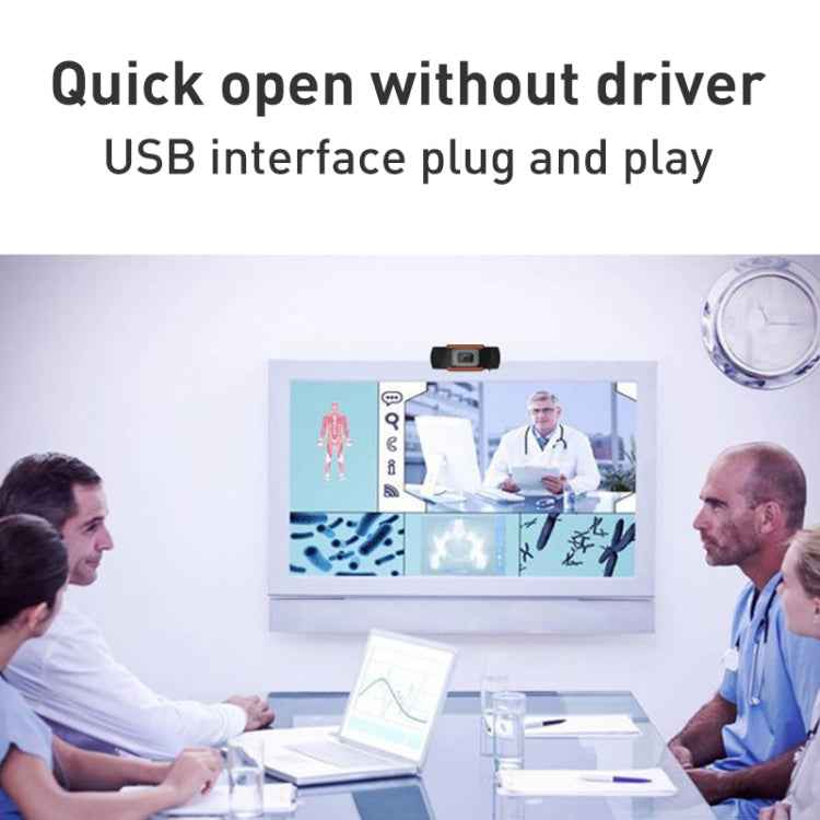 720P Manual Focus Webcam USB Camera with Microphone