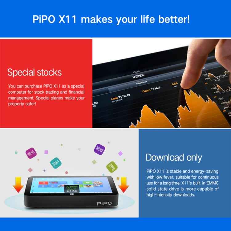 PiPo X11 TV Box Style Tablet Mini PC, 3GB+64GB, 9.0 inch Windows 10 Intel Celeron N4020 Quad Core up to 2.8GHz, US/EU Plug