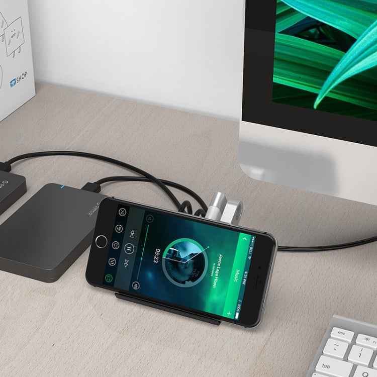 ORICO SHC-U3 ABS Material Desktop 4 Ports USB 3.0 HUB with Phone / Tablet Holder & 1m USB Cable & LED Indicator
