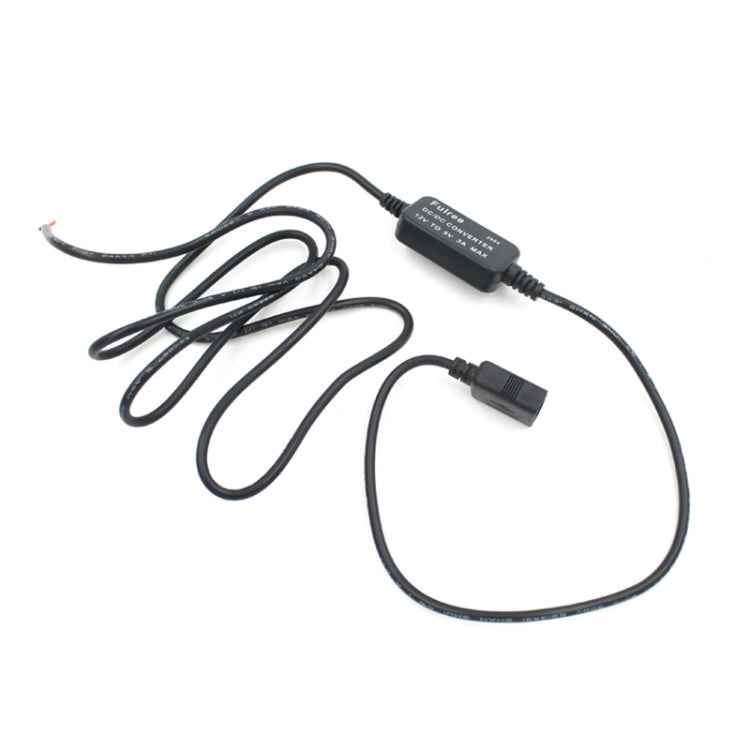 Car Motorcycle Single USB Car Charger DC 12V To 5V 3A Power Adapter for Car GPS Tracker DVR, Length: 1m