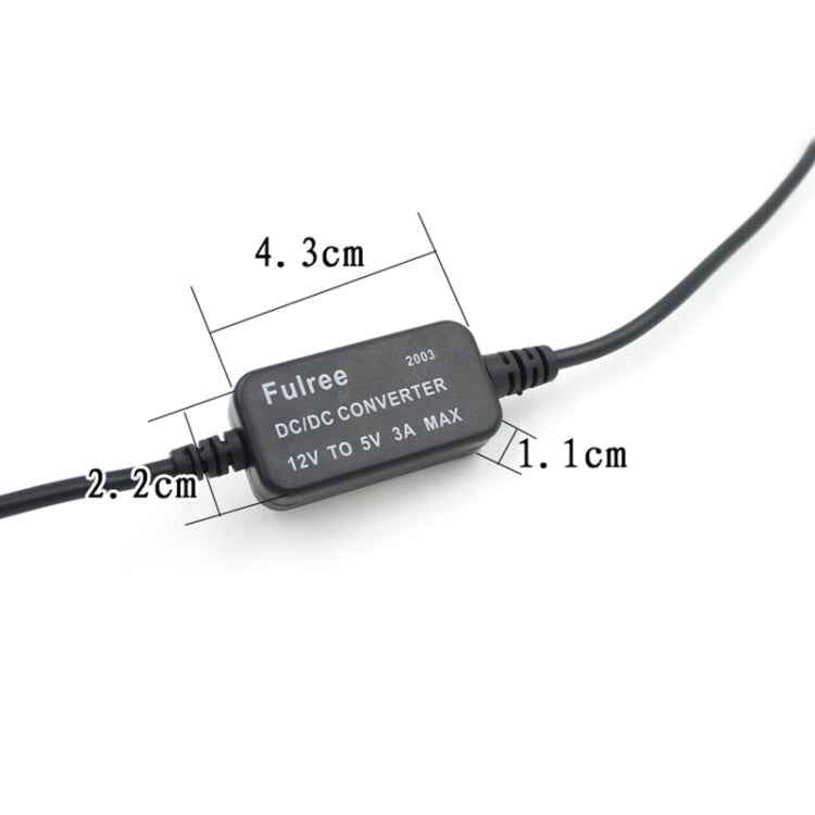 Car Motorcycle Single USB Car Charger DC 12V To 5V 3A Power Adapter for Car GPS Tracker DVR, Length: 1m