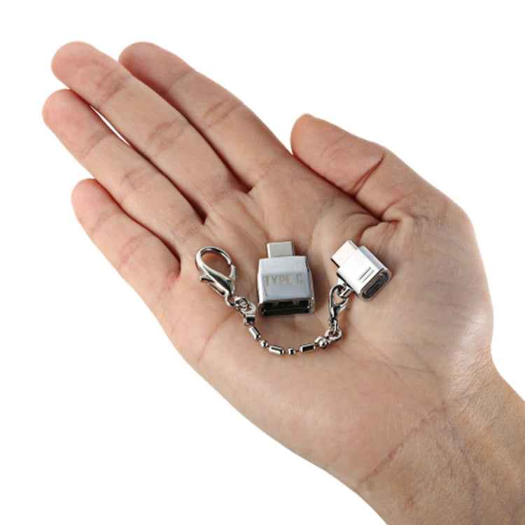 Micro USB Female to USB-C / Type-C Male + USB 2.0 Female to USB-C / Type-C Male Metal Adapter