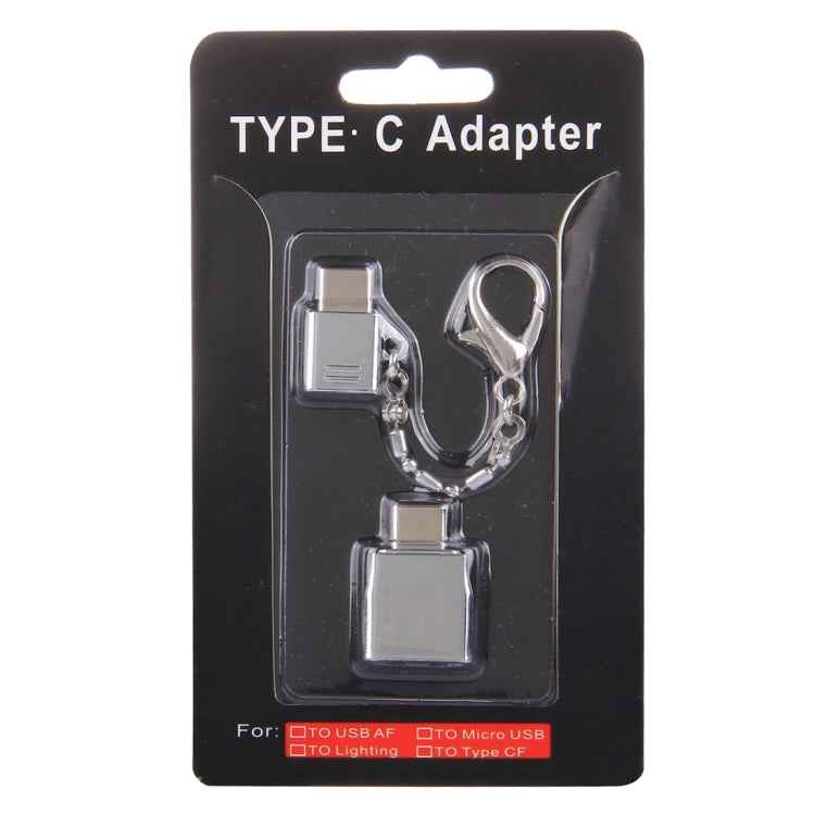 Micro USB Female to USB-C / Type-C Male + USB 2.0 Female to USB-C / Type-C Male Metal Adapter