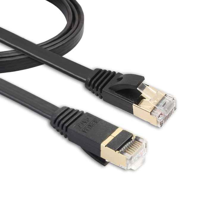 1m CAT7 10 Gigabit Ethernet Ultra Flat Patch Cable for Modem Router LAN Network - Built with Shielded RJ45 Connectors