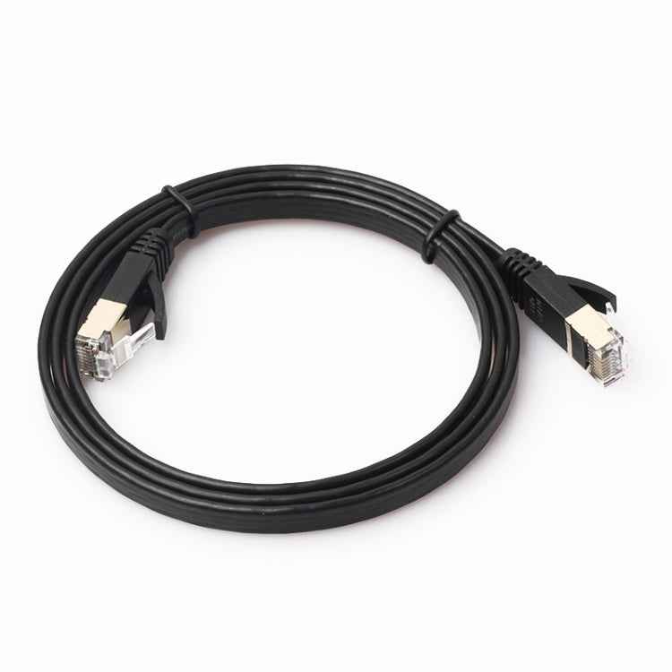 1m CAT7 10 Gigabit Ethernet Ultra Flat Patch Cable for Modem Router LAN Network - Built with Shielded RJ45 Connectors
