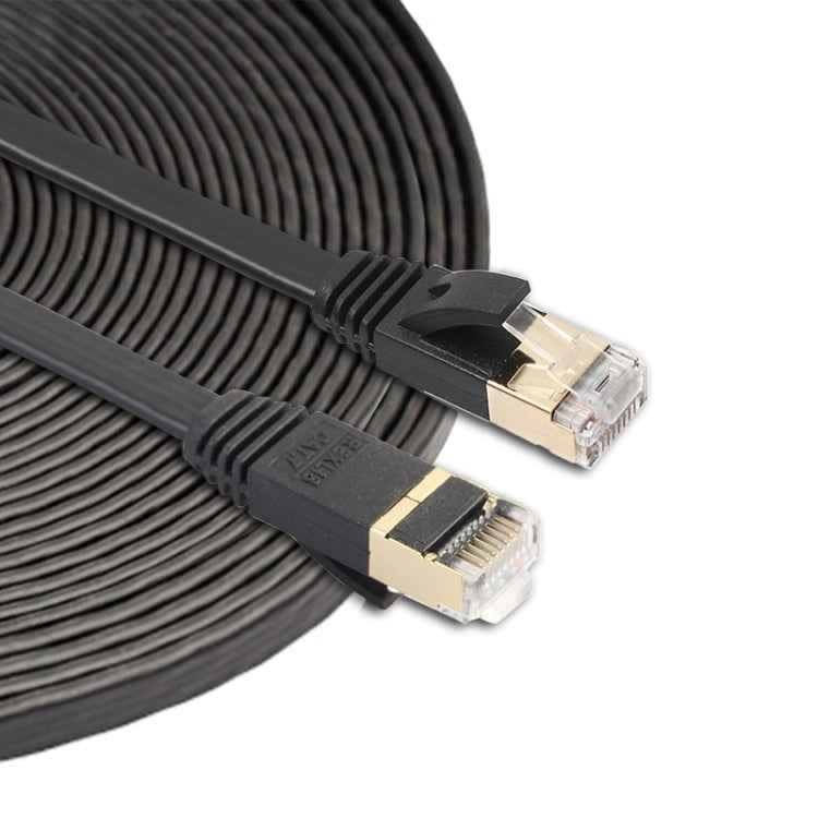 10m CAT7 10 Gigabit Ethernet Ultra Flat Patch Cable for Modem Router LAN Network - Built with Shielded RJ45 Connectors