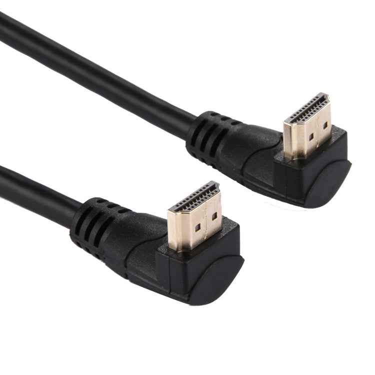 30cm 4K*2K HDMI 2.0 Version High Speed 270 Degree Right Angle HDMI Male to 270 Degree Right Angle HDMI Male Cable with Ethernet