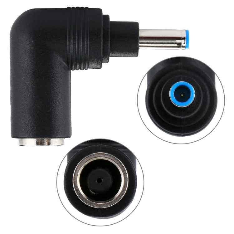 DC 4506 Male to DC 7406 Female Connector Power Adapter for HP Laptop Notebook, 90 Degree Right Angle Elbow